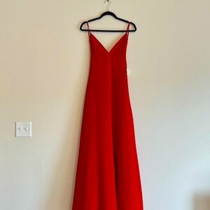 NWT Stunning Red Maxi Dress | Deep V-Neck | Statement Backless | Size XS/S